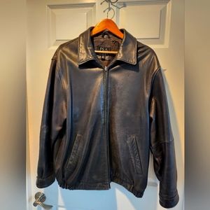 Men's XL Jos. A. BANK Black Leather  Jacket.